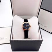  Shop Authentic Gucci GG2570 Quartz Black Dial Black Leather Strap Watch For Women - YA142509 - Luxxuri