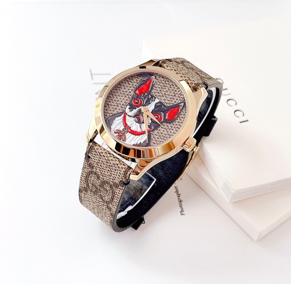  Shop Authentic Gucci G Timeless Brown Dial Brown Leather Strap Watch For Women - YA1264056 - Luxxuri