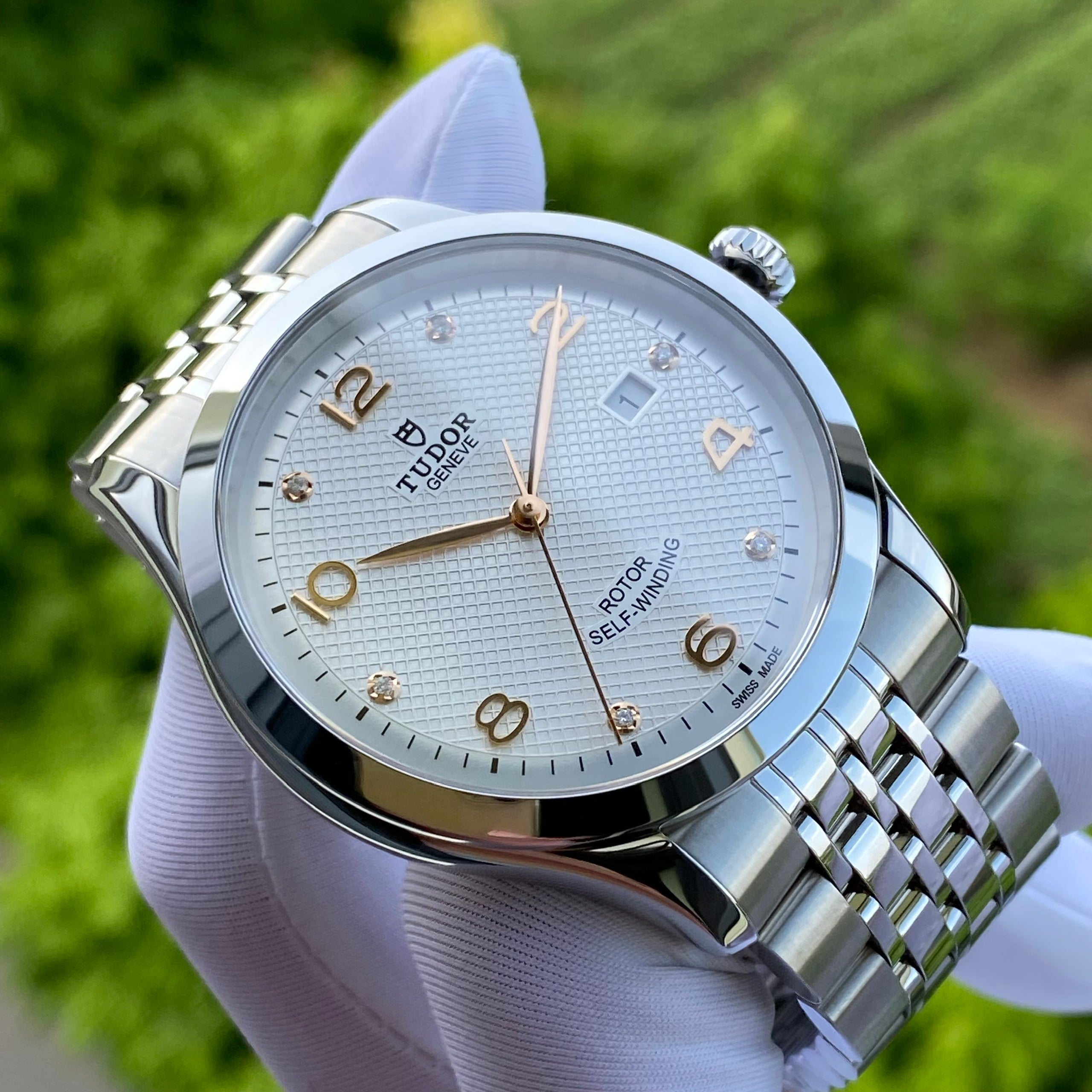  Shop Authentic Tudor 1926 Automatic Diamonds Silver Dial Silver Steel Strap Watch for Men - M91650-0003 - Luxxuri