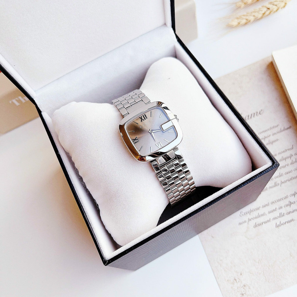  Shop Authentic Gucci G-Gucci Brown Dial Silver Steel Strap Watch For Women - YA125413 - Luxxuri