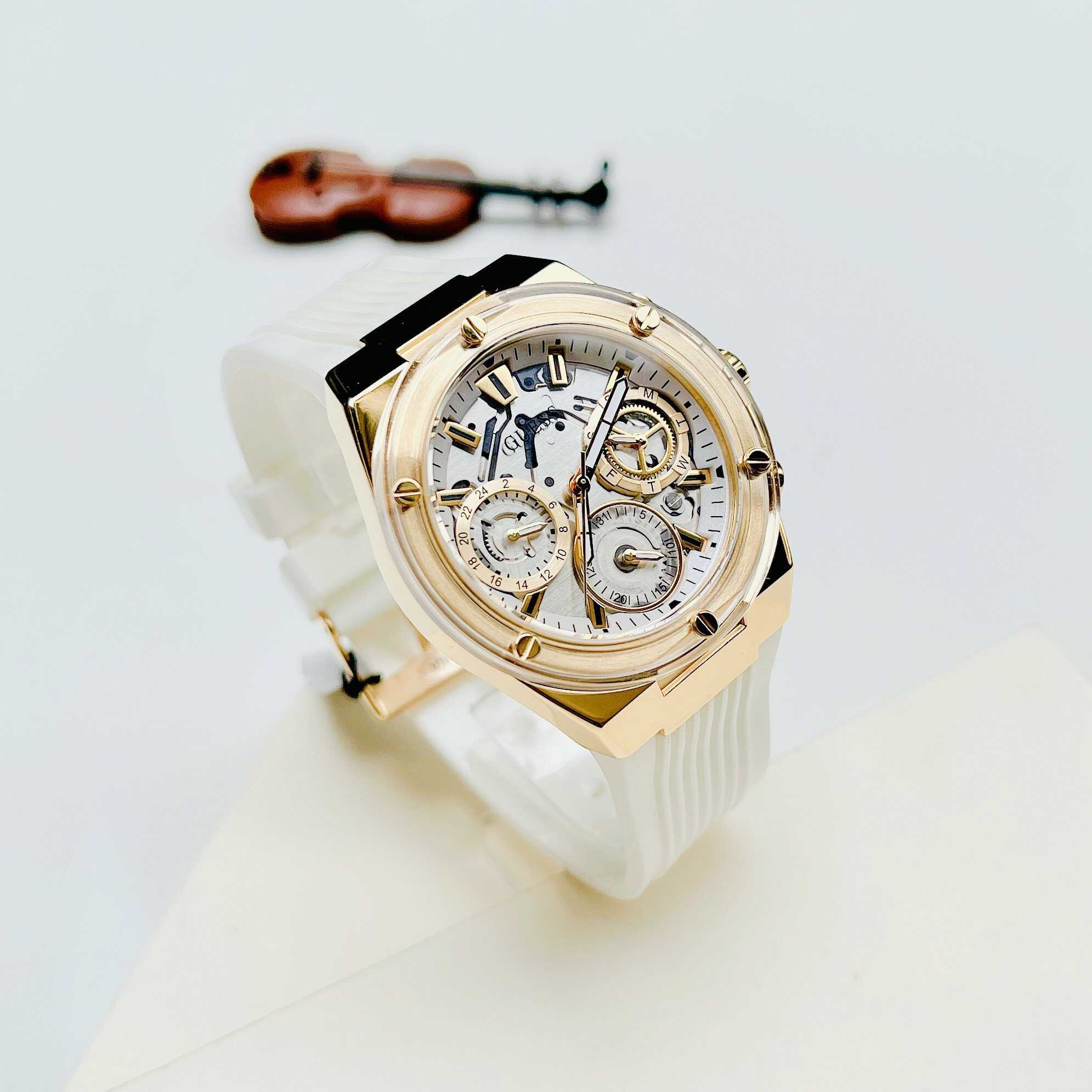  Shop Authentic Guess Athena White Dial White Rubber Strap Watch for Women - GW0409L2 - Luxxuri