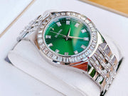  Shop Authentic Bulova Phantom Classic Baguette Green Dial Silver Steel Strap Watch for Men - 96A253 - Luxxuri