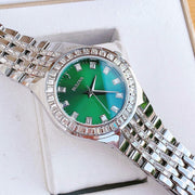  Shop Authentic Bulova Phantom Classic Baguette Green Dial Silver Steel Strap Watch for Men - 96A253 - Luxxuri