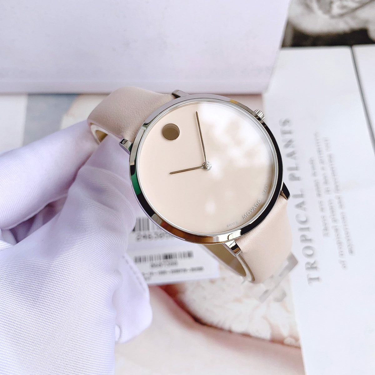  Shop Authentic Movado 70th Anniversary Limited Edition White Dial White Leather Strap Watch For Women - 0607138 - Luxxuri