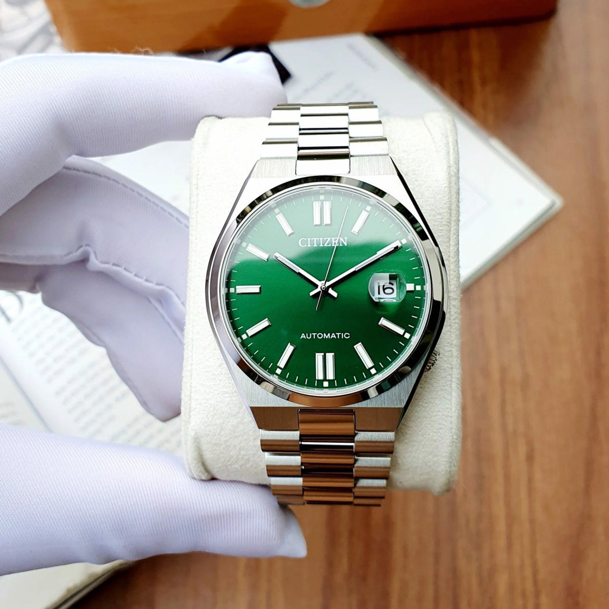  Shop Authentic Citizen Tsuyosa Automatic Green Dial Silver Steel Strap Watch For Men - NJ0150-81X - Luxxuri