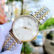 Shop Authentic Tissot Everytime Medium White Dial Two Tone Mesh Bracelet Watch For Men - T109.410.22.031.00 - Luxxuri