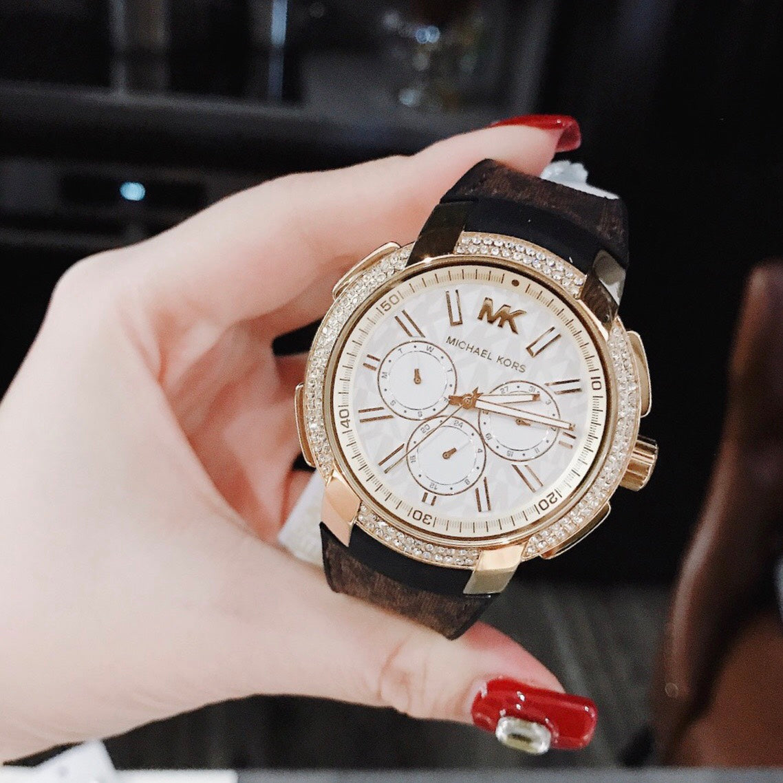  Shop Authentic Michael Kors Sidney Multifunction White Dial Brown Leather Strap Watch For Women - MK6948 - Luxxuri