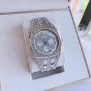  Shop Authentic Bulova Crystal Collection Phantom Silver Dial Silver Steel Strap Watch for Men - 96C002 - Luxxuri