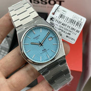 Shop Authentic Tissot PRX Powermatic 80 Ice Blue Tiffany Dial Silver Steel Strap Watch for Men - T137.407.11.351.00 - Luxxuri