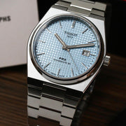  Shop Authentic Tissot PRX Powermatic 80 Ice Blue Tiffany Dial Silver Steel Strap Watch for Men - T137.407.11.351.00 - Luxxuri