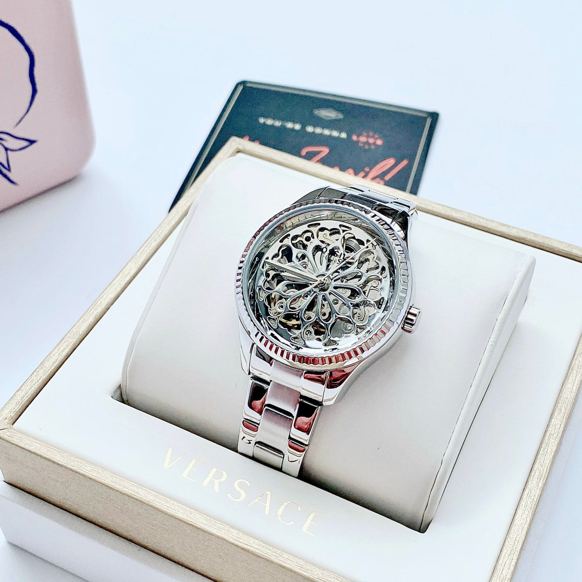  Shop Authentic Fossil Rye Automatic Skeleton Silver Dial Silver Steel Strap Watch for Women - BQ3753 - Luxxuri