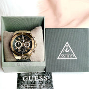  Shop Authentic Guess Poseidon Chronograph Black Dial Black Silicone Strap Watch For Men - GW0425G1 - Luxxuri