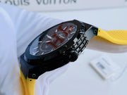  Shop Authentic Salvatore Ferragamo F-80 Classic Black Dial Yellow Rubber Strap Watch for Men - SFHY01522 - Luxxuri