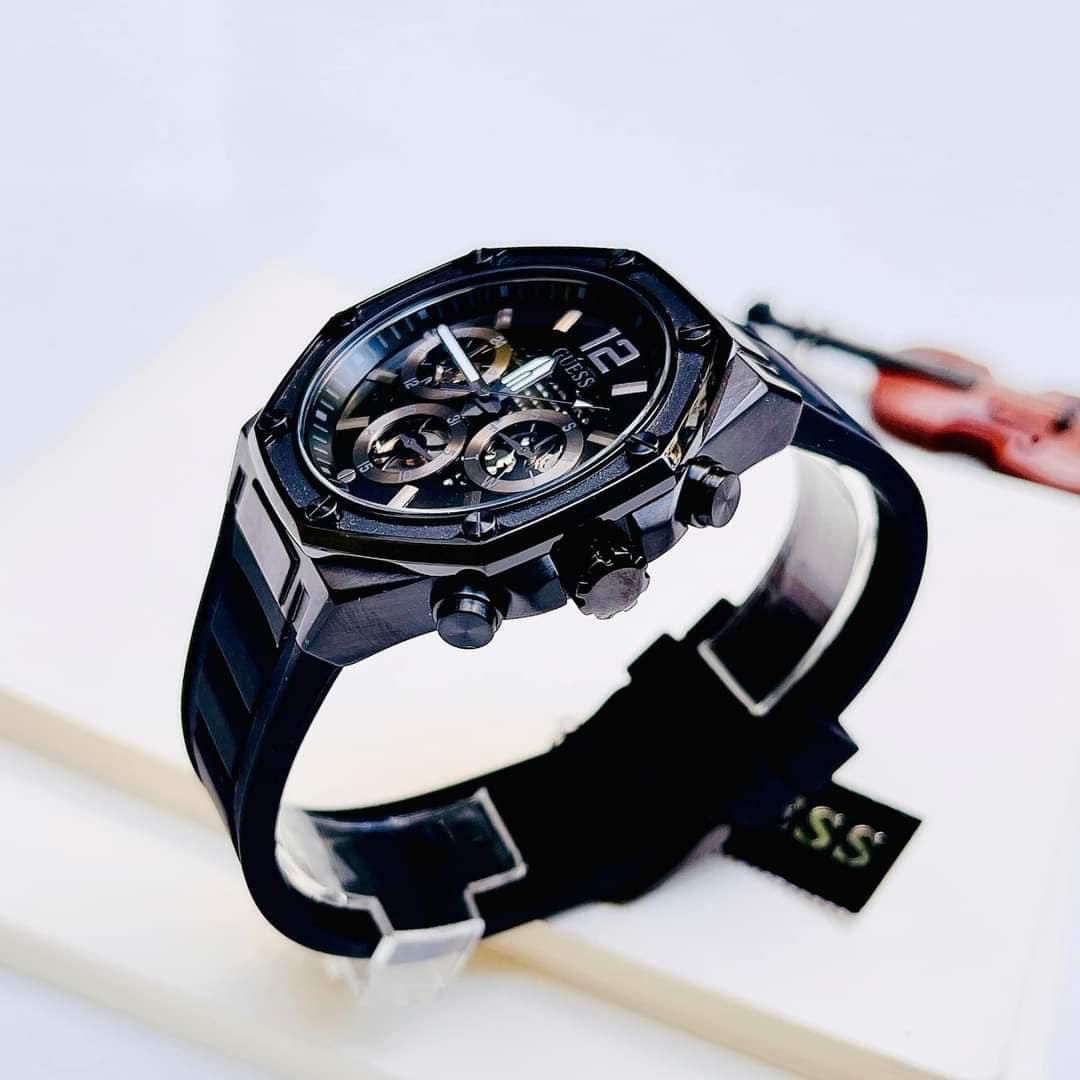  Shop Authentic Guess Momentum Black Dial Black Rubber Strap Watch for Men - GW0263G4 - Luxxuri