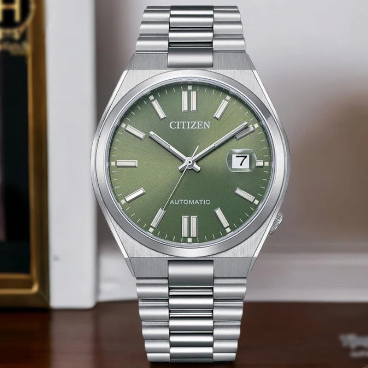  Shop Authentic Citizen x Pantone Automatic Peaceful Green Dial Silver Steel Strap Watch For Men - NJ0158-89Z - Luxxuri
