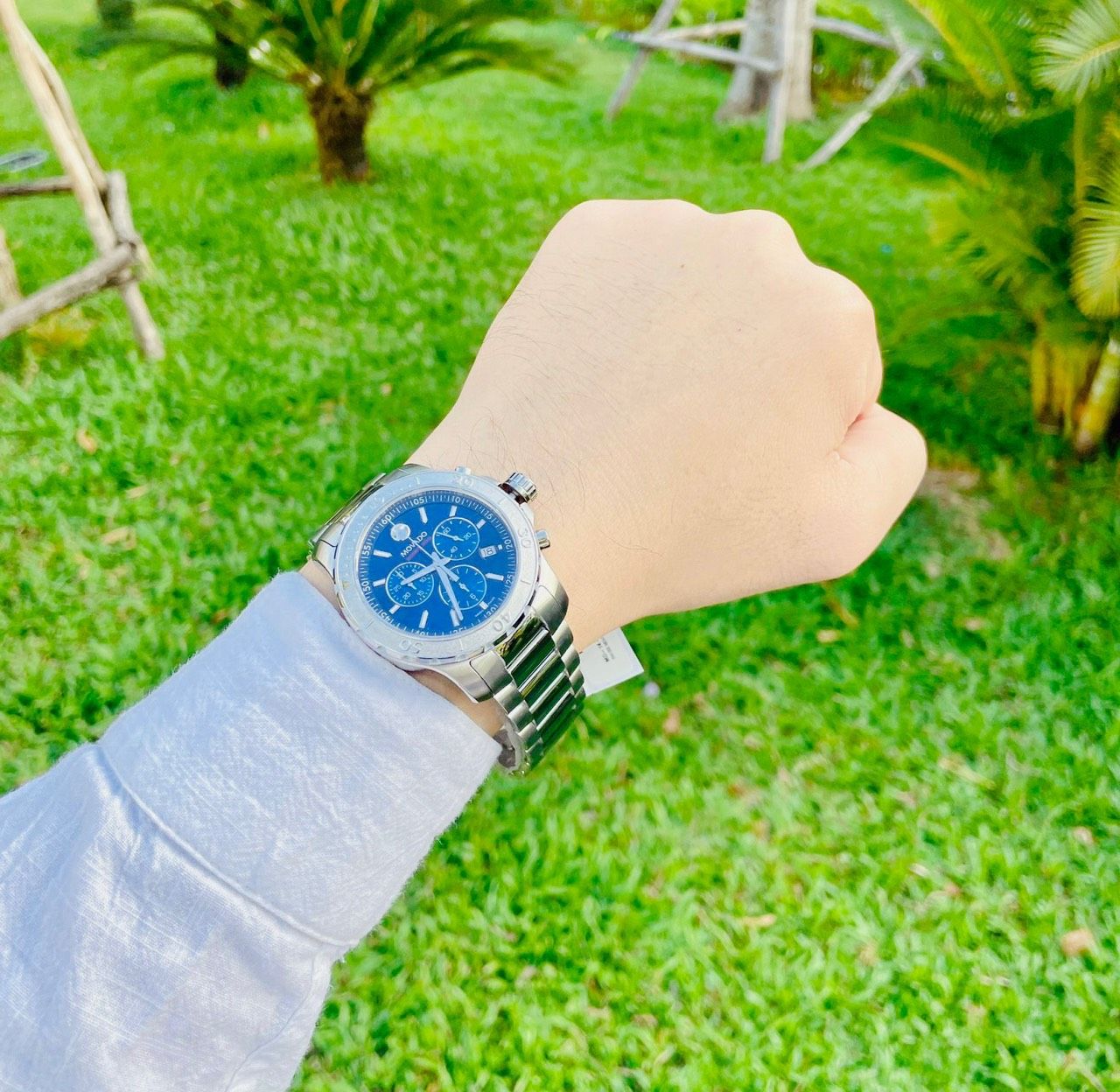  Shop Authentic Movado Series 800 Blue Dial Silver Steel Strap Watch for Men - 2600151 - Luxxuri