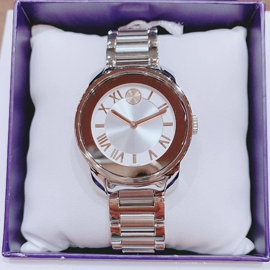  Shop Authentic Movado Bold Silver Dial Silver Steel Strap Watch for Women - 3600244 - Luxxuri