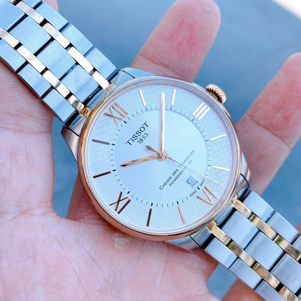  Shop Authentic Tissot Chemin des Tourelles Powermatic 80 Silver Dial Two Tone Steel Strap Watch for Men - T099.407.22.038.02 - Luxxuri