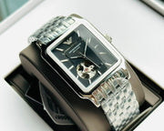  Shop Authentic Emporio Armani Diego Automatic Black Dial Silver Steel Strap Watch For Men - AR60057 - Luxxuri