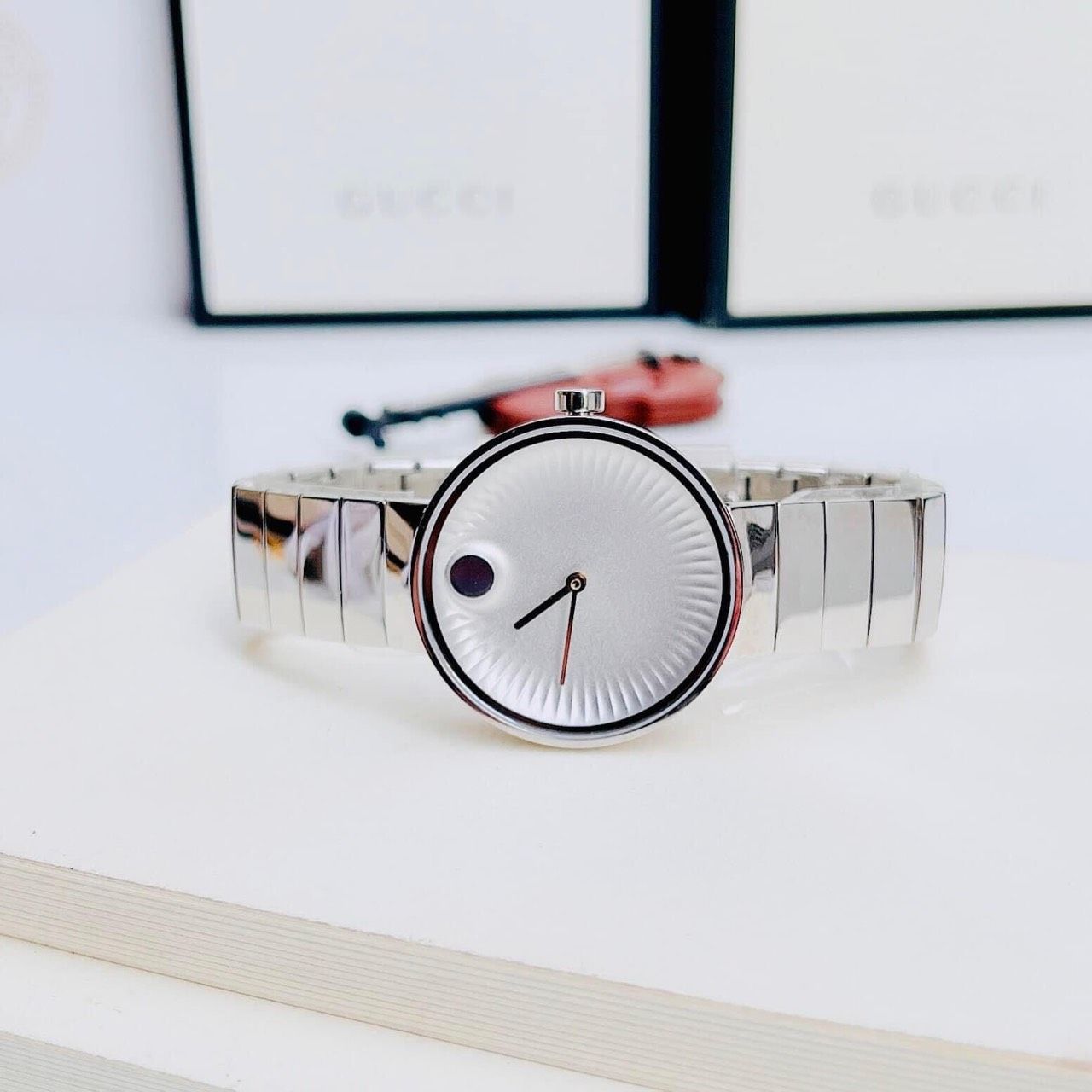  Shop Authentic Movado Edge Silver Dial Silver Steel Strap Watch for Women - 3680012 - Luxxuri