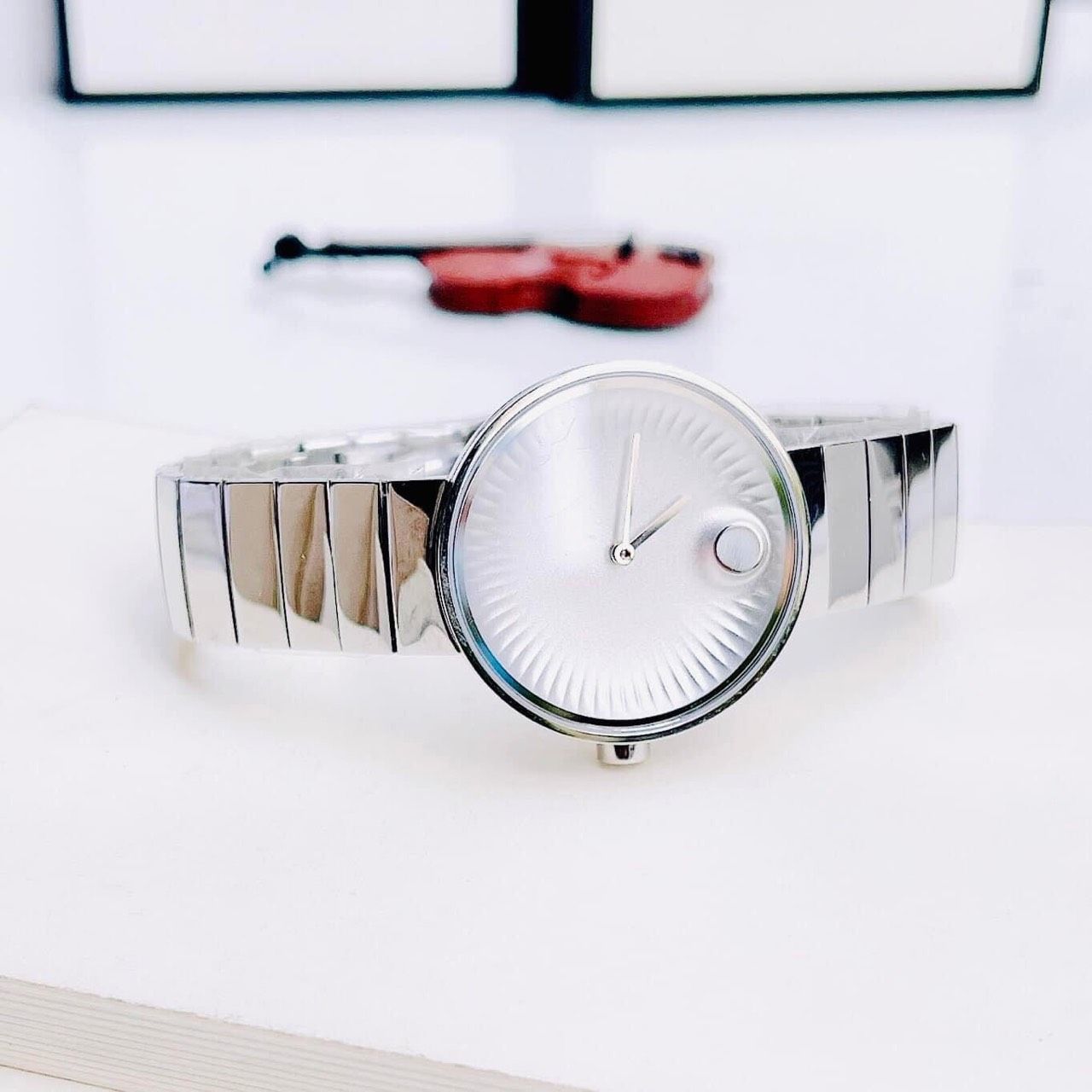  Shop Authentic Movado Edge Silver Dial Silver Steel Strap Watch for Women - 3680012 - Luxxuri