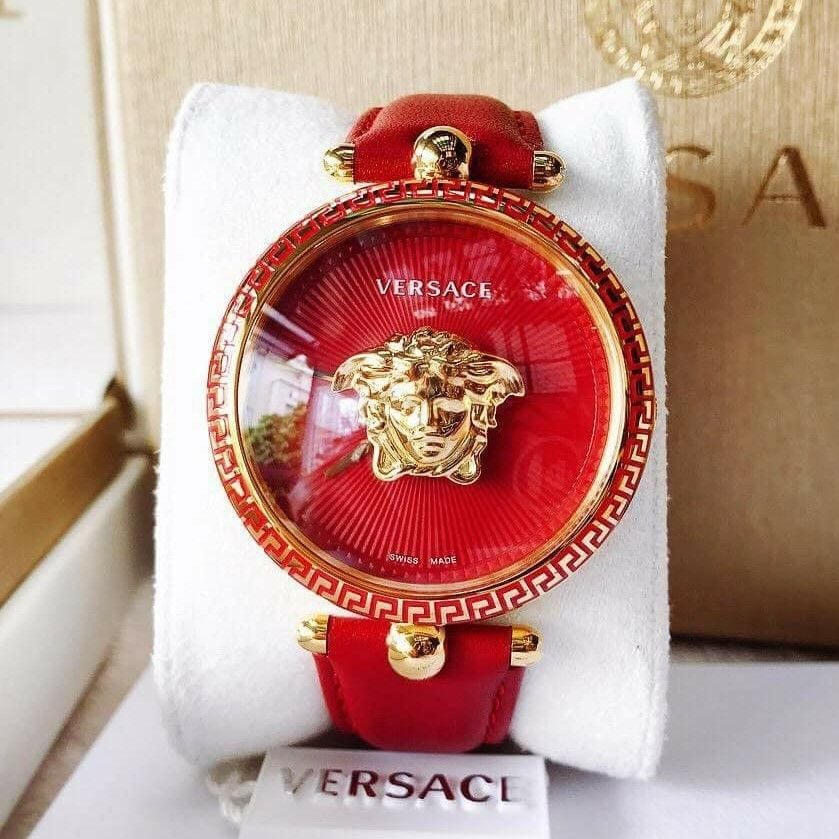  Shop Authentic Versace Palazzo Empire Red Dial Red Leather Strap Watch for Women - VCO120017 - Luxxuri