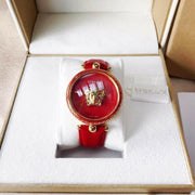  Shop Authentic Versace Palazzo Empire Red Dial Red Leather Strap Watch for Women - VCO120017 - Luxxuri