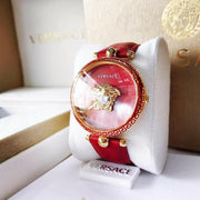  Shop Authentic Versace Palazzo Empire Red Dial Red Leather Strap Watch for Women - VCO120017 - Luxxuri