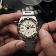  Shop Authentic Seiko 5 Sports SKX Automatic Cream Dial Silver Steel Strap Watch For Men - SRPK31K1 - Luxxuri