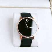  Shop Authentic Movado Museum Classic Black Dial Black Leather Strap Watch for Men - 0607196 - Luxxuri