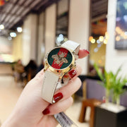  Shop Authentic Gucci G Timeless Quartz Red & Green Dial Beige Leather Strap Watch For Women - YA1265009 - Luxxuri