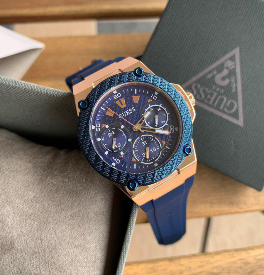  Shop Authentic Guess Zena Blue Dial Blue Silicone Strap Watch For Women - W1094L2 - Luxxuri