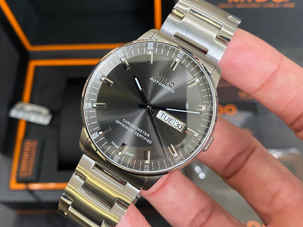  Shop Authentic Mido Commander II Automatic Chronometer Grey Dial Silver Steel Strap Watch For Men - M021.431.11.061.00 - Luxxuri