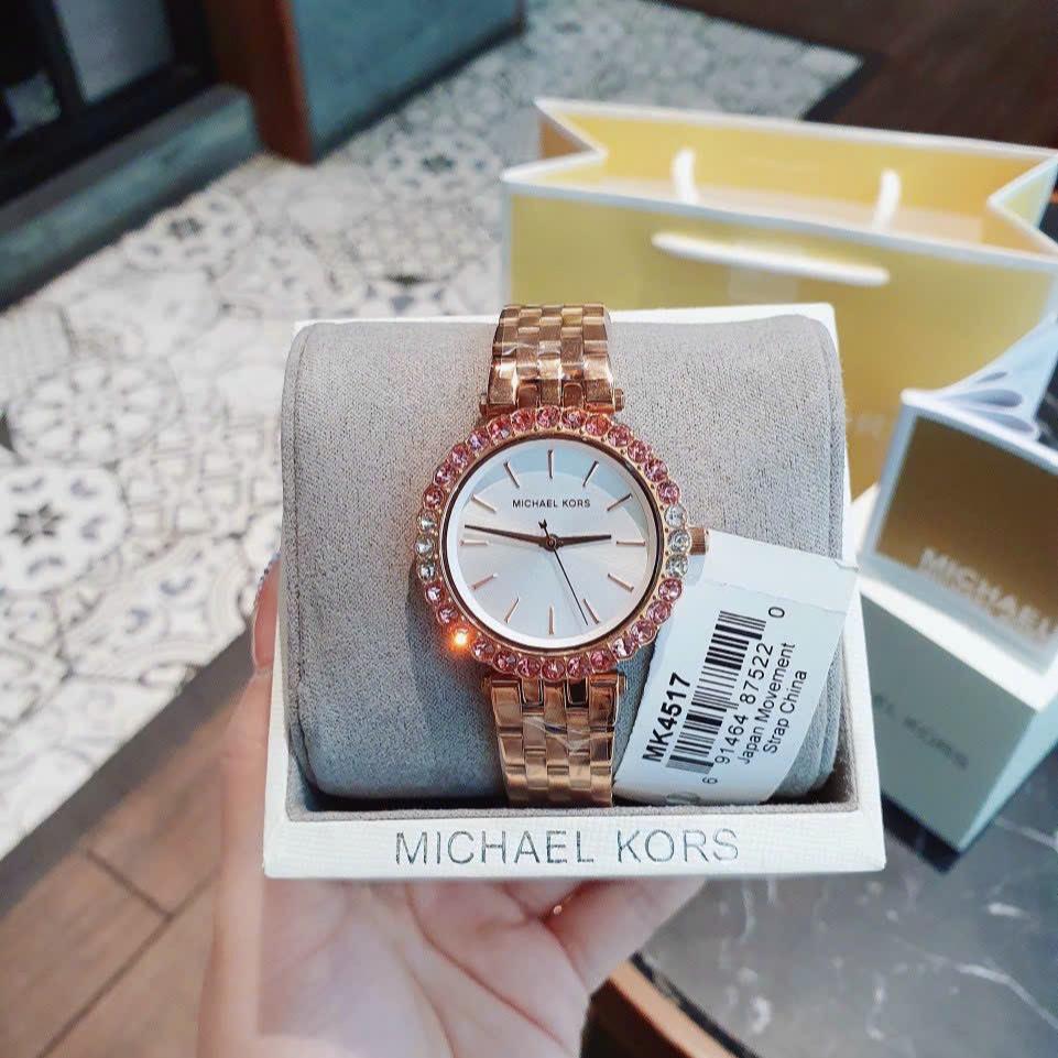  Shop Authentic Michael Kors Darci Pave Silver Dial Rose Gold Steel Strap Watch For Women - MK4517 - Luxxuri