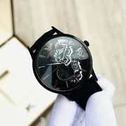  Shop Authentic Emporio Armani Meccanico Skeleton Black Dial Black Leather Strap Watch For Men - AR60046 - Luxxuri