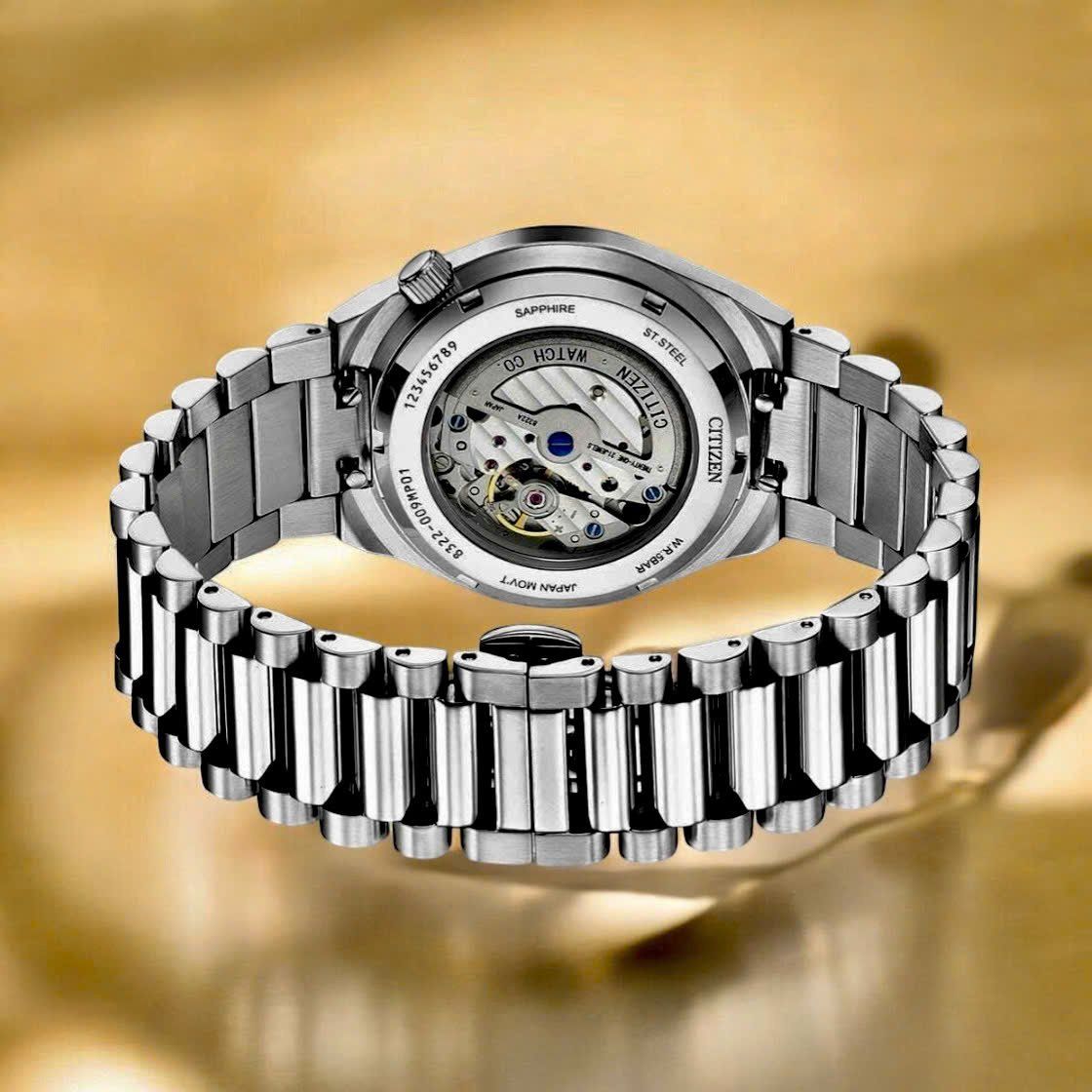  Shop Authentic Citizen Tsuyosa Automatic Titanium Yellow Dial Silver Steel Strap Watch For Men - NK5010-51X - Luxxuri