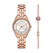  Shop Authentic Michael Kors Lauryn Mother of Pearl Dial Rose Gold Steel Strap Watch for Women - MK3716 - Luxxuri
