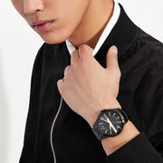  Shop Authentic Armani Exchange Hampton Chronograph Black Dial Black Steel Strap Watch For Men - AX2413 - Luxxuri