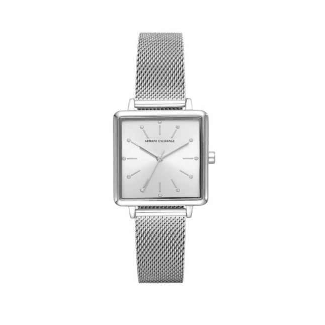  Shop Authentic Armani Exchange Lola Quartz Silver Dial Silver Mesh Strap Watch For Women - AX5800 - Luxxuri