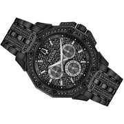  Shop Authentic Bulova Octova Chronograph Black Crystal Dial Black Steel Strap Watch for Men - 98C134 - Luxxuri