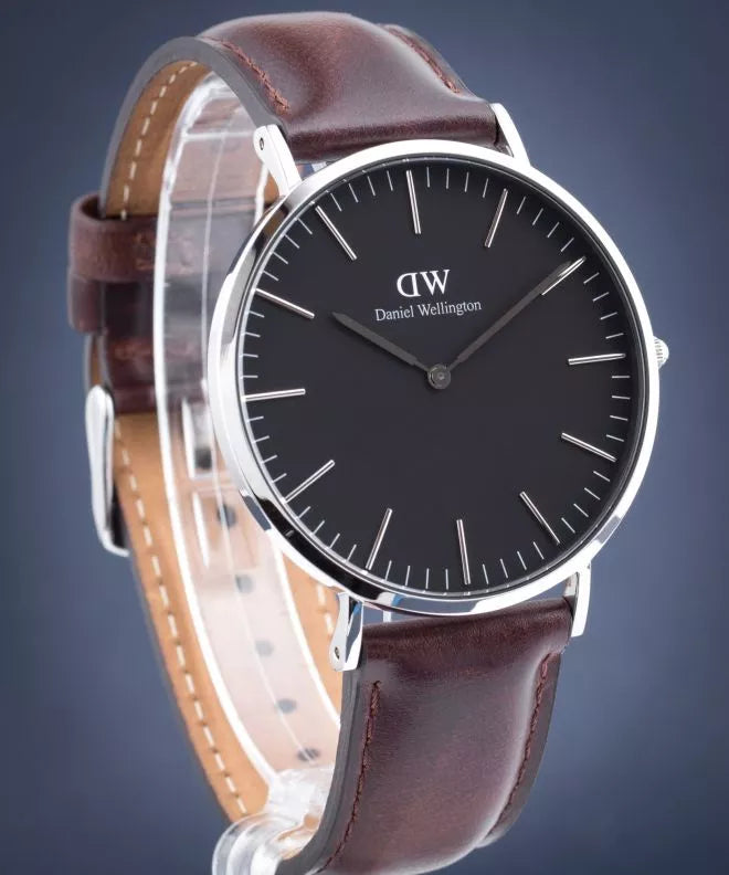  Shop Authentic Daniel Wellington Classic Bristol Black Dial Brown Leather Strap Watch For Men - DW00100131 - Luxxuri