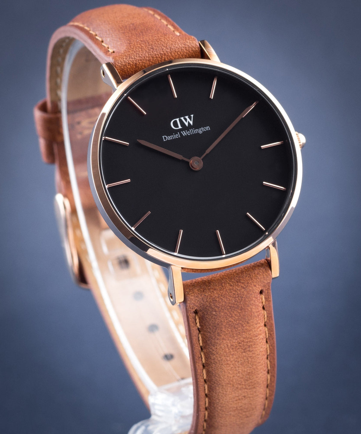  Shop Authentic Daniel Wellington Classic Petite Durham Black Dial Brown Leather Strap Watch For Women - DW00100166 - Luxxuri