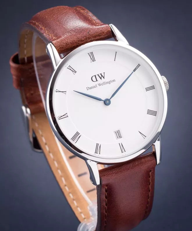  Shop Authentic Daniel Wellington Dapper St Mawes White Dial Brown Leather Strap Watch For Women - DW00100095 - Luxxuri
