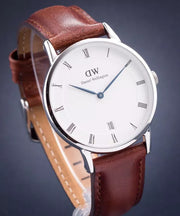  Shop Authentic Daniel Wellington Dapper St Mawes White Dial Brown Leather Strap Watch For Women - DW00100095 - Luxxuri