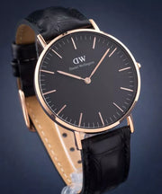  Shop Authentic Daniel Wellington Classic Reading Black Dial Black Leather Strap Watch For Women - DW00100141 - Luxxuri