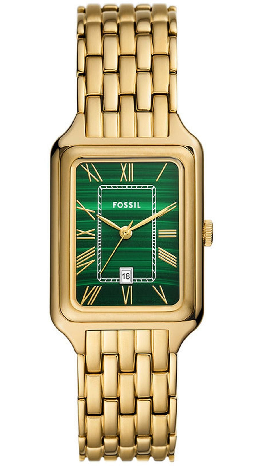  Shop Authentic Fossil Raquel Three Hand Date Green Dial Gold Steel Strap Watch For Women - ES5341 - Luxxuri