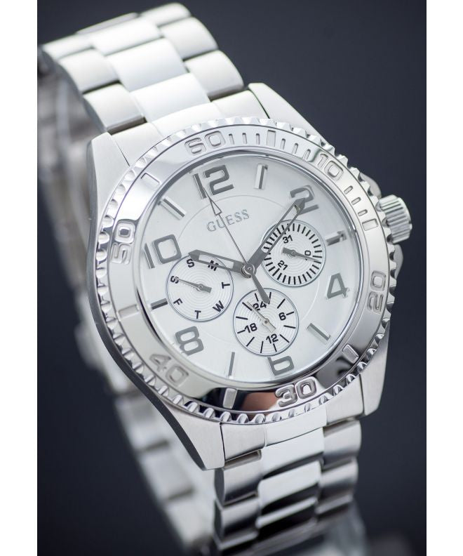  Shop Authentic Guess BFF Multifunction Silver Dial Silver Steel Strap Watch for Women - W0231L1 - Luxxuri