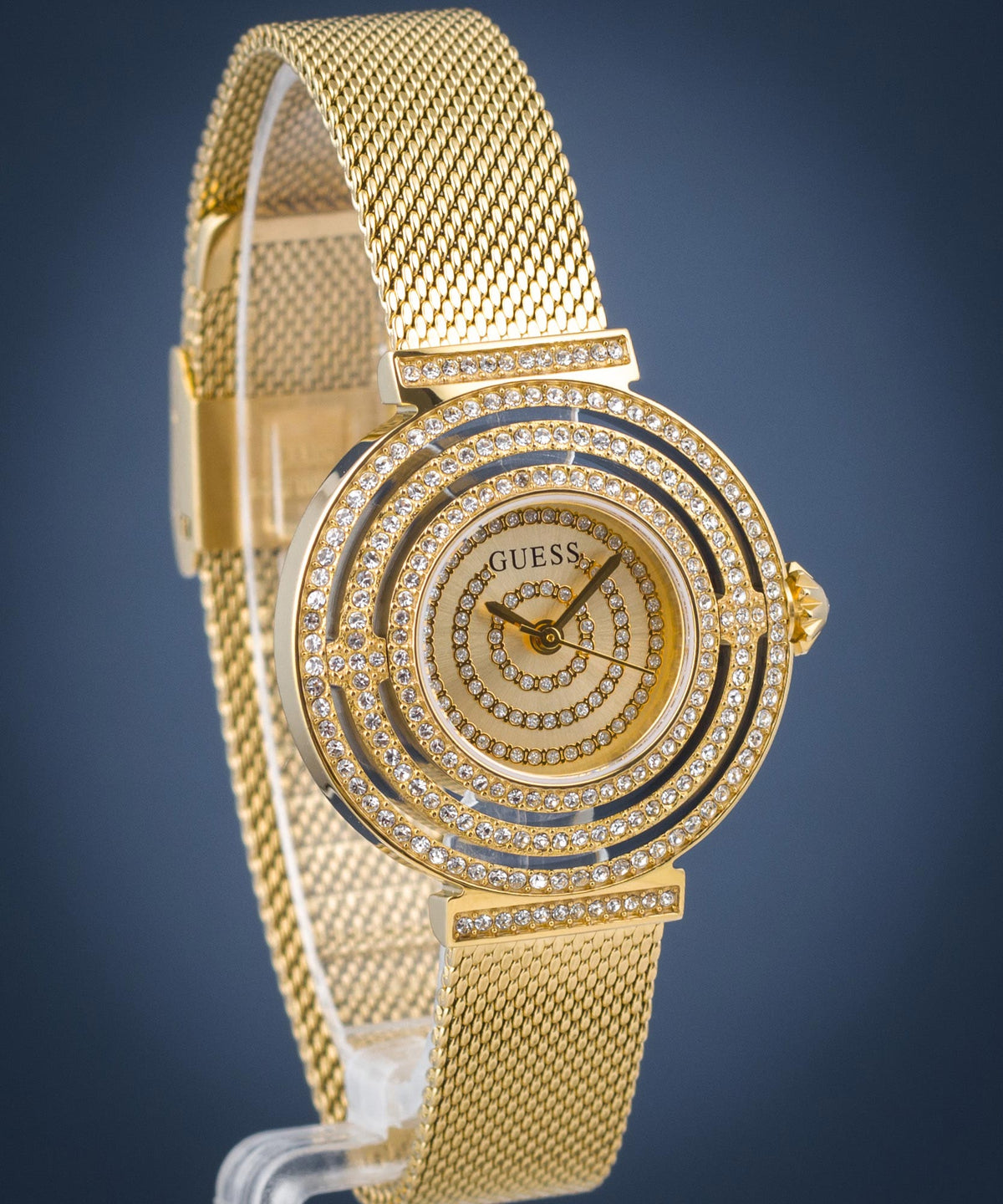  Shop Authentic Guess Dream Quartz Gold Dial Gold Mesh Strap Watch For Women - GW0550L2 - Luxxuri