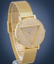 Shop Authentic Guess Iconic Diamonds Gold Dial Gold Mesh Bracelet Watch For Women - GW0477L2 - Luxxuri