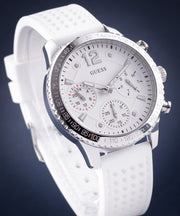  Shop Authentic Guess Marina Quartz White Dial White Rubber Strap Watch For Women - W1025L1 - Luxxuri
